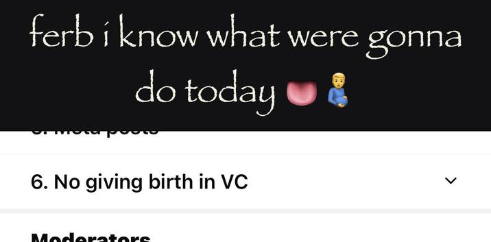 ferb i know what were gonna do today♥✿ 6. No giving birth in VC Moderators >