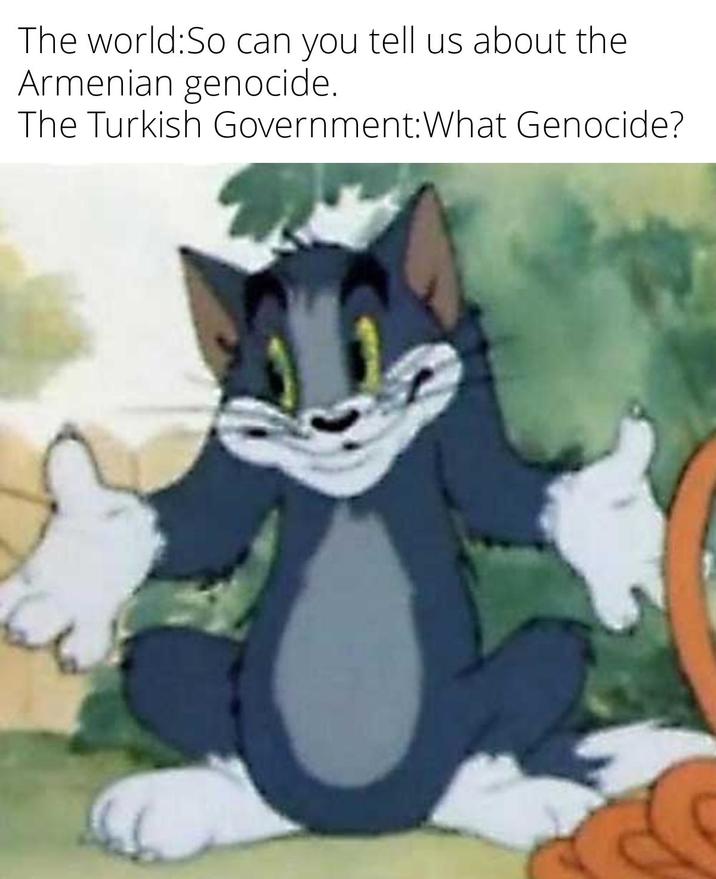 The world:So can you tell us about the Armenian genocide. The Turkish Government: What Genocide?