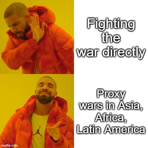 imgflip.com Fighting the war directly Proxy wars in Asia, Africa, Latin America