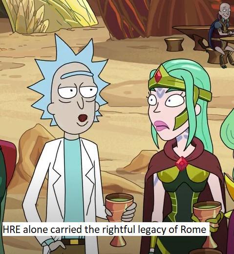 HRE alone carried the rightful legacy of Rome