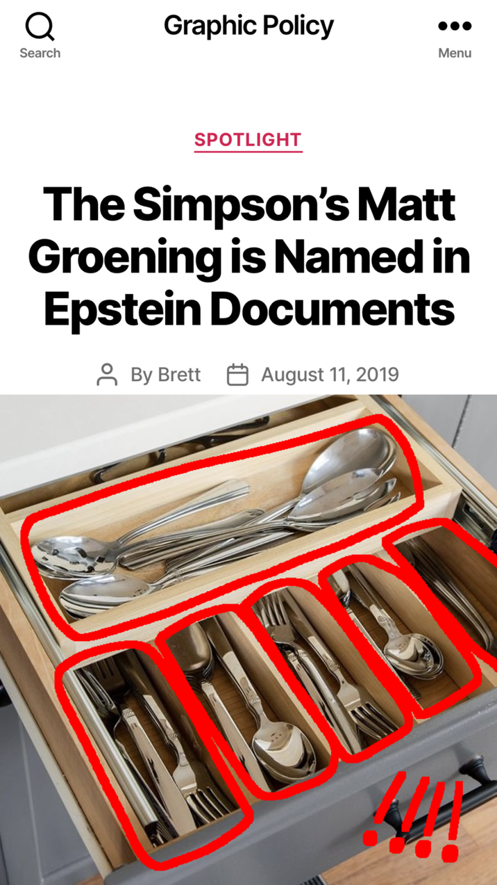 Q Search Graphic Policy Menu SPOTLIGHT The Simpson's Matt Groening is Named in Epstein Documents By Brett August 11, 2019