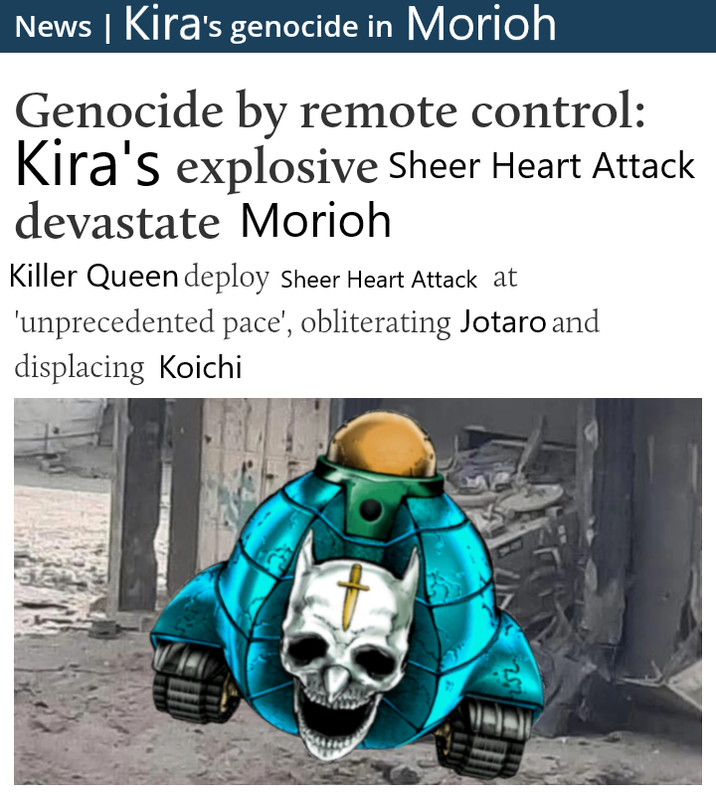 News | Kira's genocide in Morioh Genocide by remote control: Kira's explosive Sheer Heart Attack devastate Morioh Killer Queen deploy Sheer Heart Attack at 'unprecedented pace', obliterating Jotaro and displacing Koichi 202