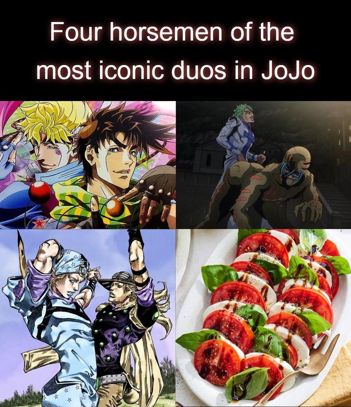 Four horsemen of the most iconic duos in JoJo