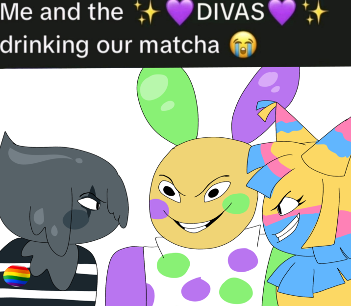 Me and the + DIVAS drinking our matcha