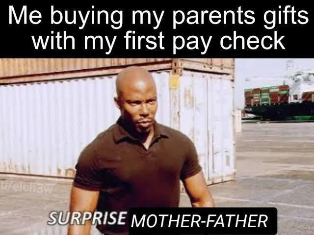 Me buying my parents gifts with my first pay check t/elch3w SURPRISE MOTHER-FATHER