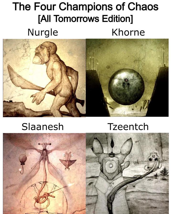 The Four Champions of Chaos [All Tomorrows Edition] Nurgle Khorne Slaanesh Tzeentch