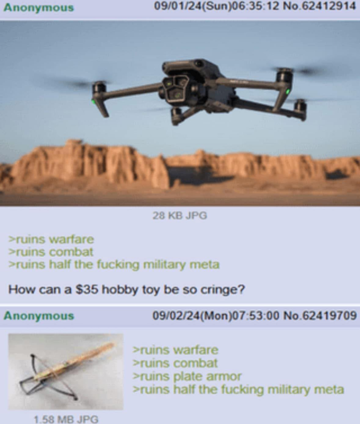 Anonymous 09/01/24(Sun)06:35:12 No.62412914 >ruins warfare >ruins combat 28 KB JPG >ruins half the f------ military meta How can a $35 hobby toy be so cringe? Anonymous 09/02/24(Mon)07:53:00 No.62419709 1.58 MB JPG >ruins warfare >ruins combat >ruins plate armor >ruins half the f------ military meta