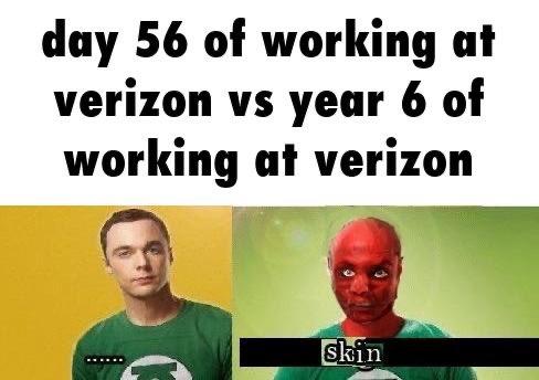 working at verizon moment day 56 of working at verizon vs year 6 of working at verizon skin