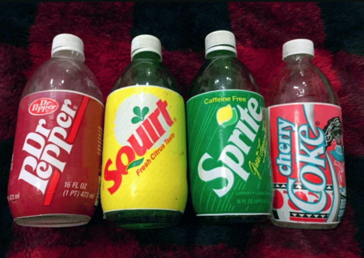 Pepper Pepper 3 mi 16 FL OZ (1 PT) 473 ml Squirt Caffeine Free Sprite 16 FL OZ 1PM 4 Great cherry COKE