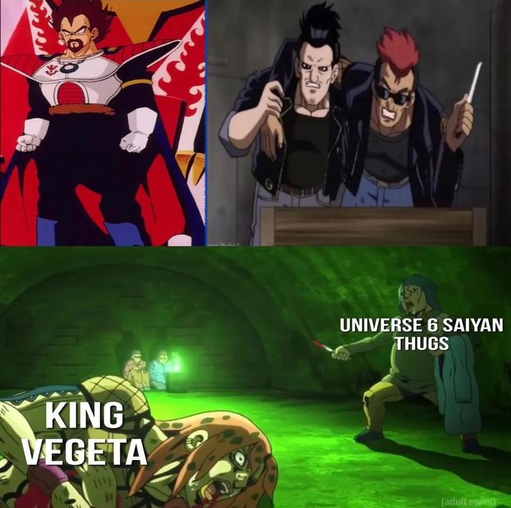 KING VEGETA UNIVERSE 6 SAIYAN THUGS [adult swin