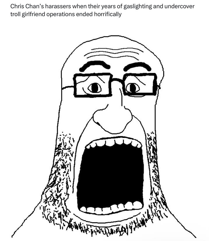 Chris Chan's harassers when their years of gaslighting and undercover troll girlfriend operations ended horrifically 2)