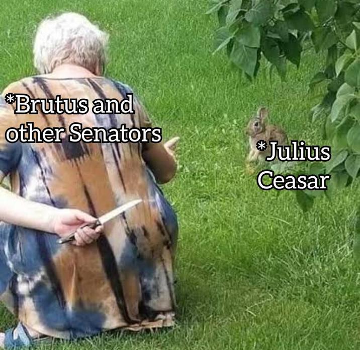 *Brutus and other Senators *Julius Ceasar