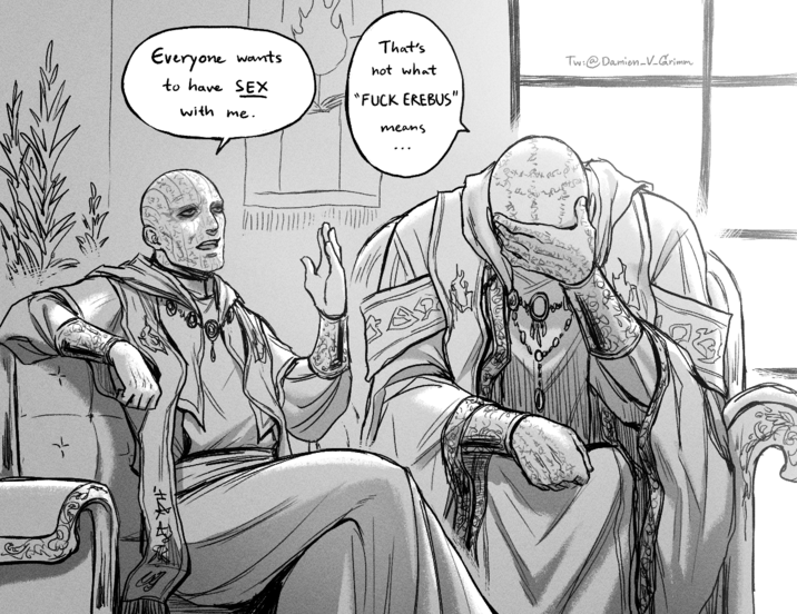 Everyone wants to have SEX with me. That's not what "F--- EREBUS" means Tw:@Damien-V_Grimm