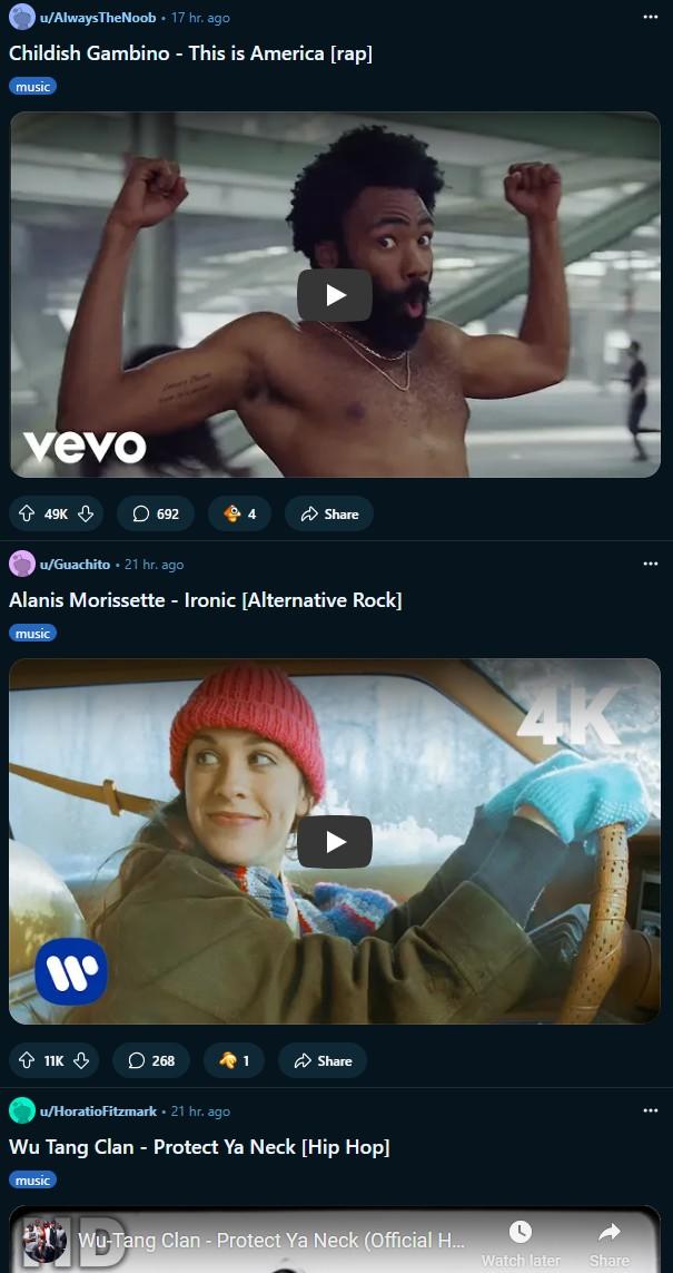 Posts on r/Music Related To The Charlie Kirk Shooting A sampling of Reddit posts on the r/Music subreddit that reference the Charlie Kirk shooting, which were posted on September 10th, 2025, the same day as the incident.