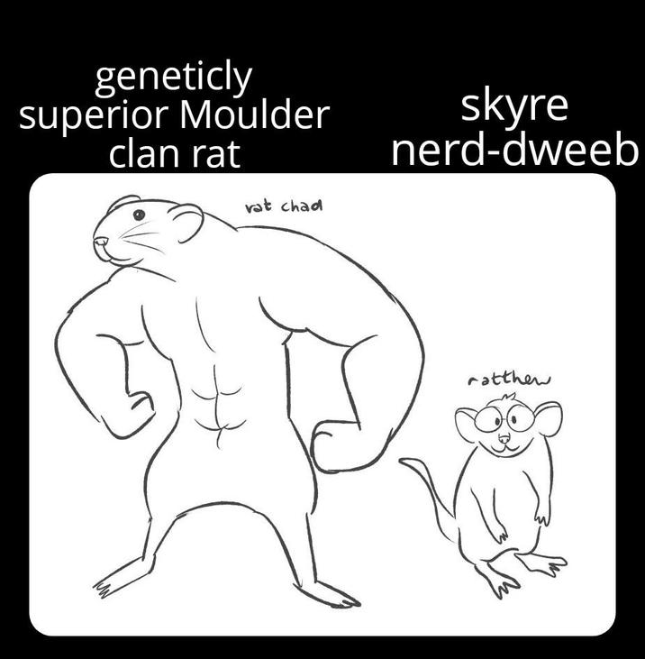 geneticly superior Moulder clan rat vat chad skyre nerd-dweeb ratthew