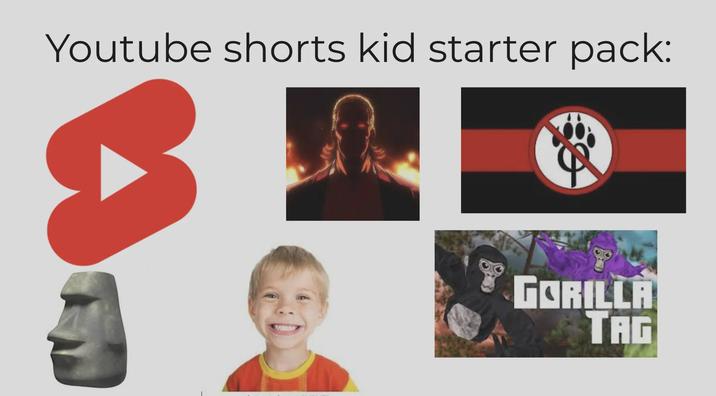Youtube shorts kid starter pack: GORILLA TAG