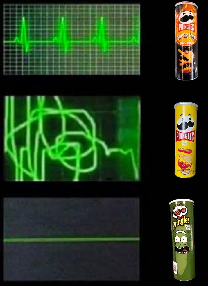 PRINGLES SUPER HOT SPICY STRIPS FLAVOUR PRINGLES 品客。 品味 Pringles PICKLE RICK