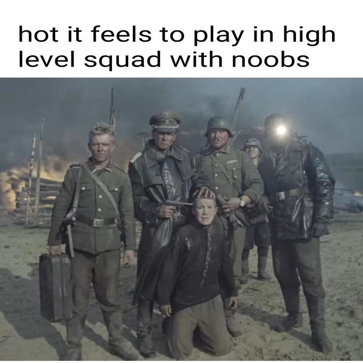 hot it feels to play in high level squad with noobs லை