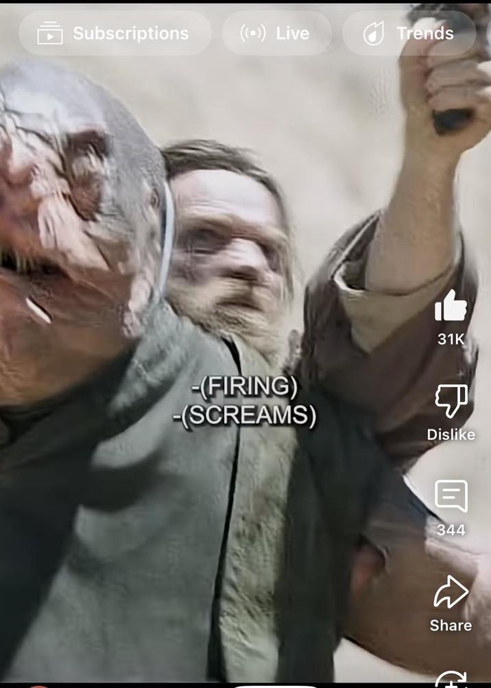 ☐ Subscriptions ((•)) Live Trends 31K -(FIRING) -(SCREAMS) SP Dislike D 344 Share
