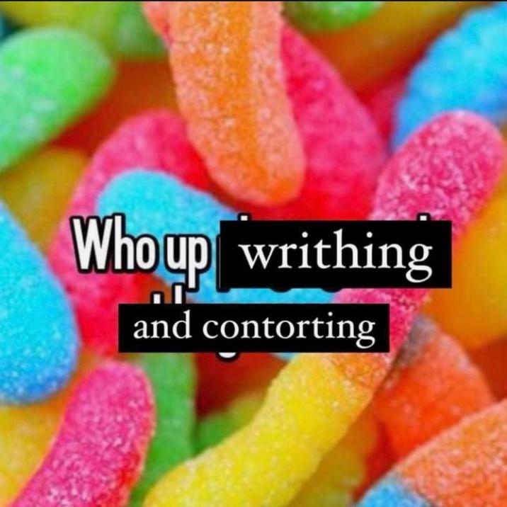 Whoup writhing and contorting