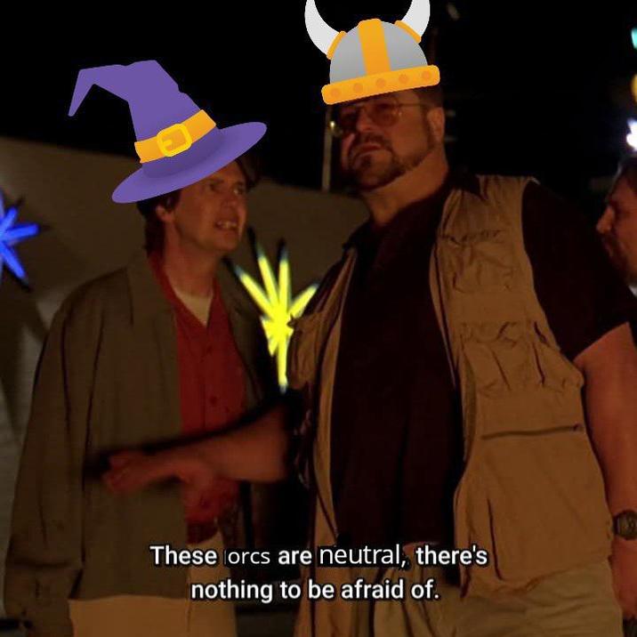 These orcs are neutral, there's nothing to be afraid of.