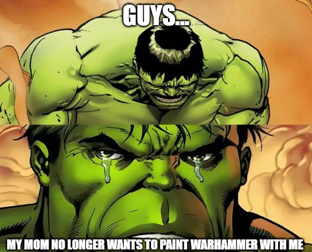GUYS www MY MOM NO LONGER WANTS TO PAINT WARHAMMER WITH ME