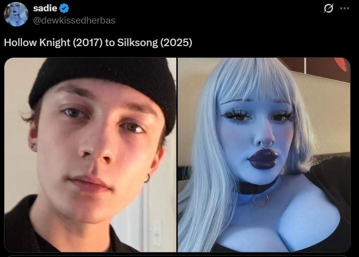 SadieSlime red skin cosplay showing color experimentation