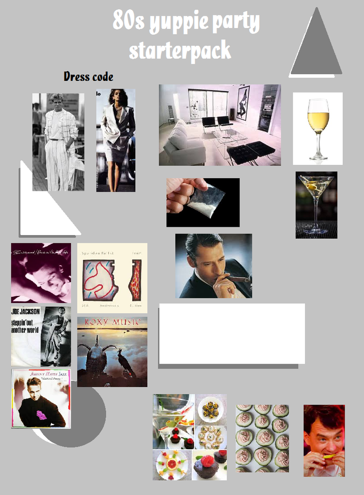 JDE JACKSON steppin'out another world JOHNNY HATES JAZZ Tecund dreve Dress code 80s yuppie party starterpack le Spandau Rail-t Ci Antivess ROXY MUSIC