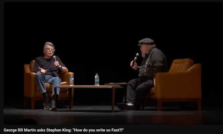 George RR Martin asks Stephen King: "How do you write so Fast?!"