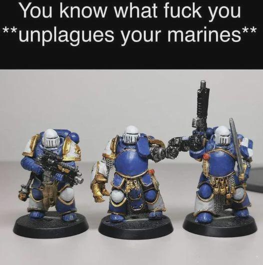 You know what f--- you **unplagues your marines**