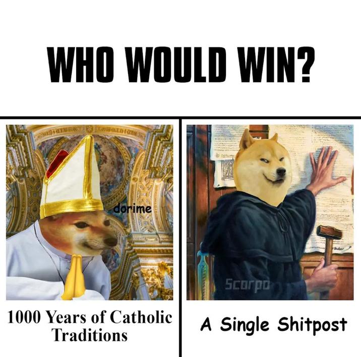 WHO WOULD WIN? dorime 1000 Years of Catholic Traditions Scarpo A Single Shitpost
