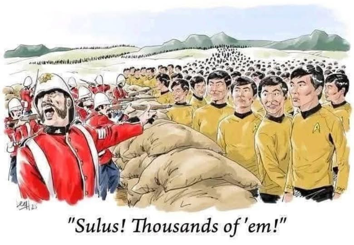 "Sulus! Thousands of 'em!"