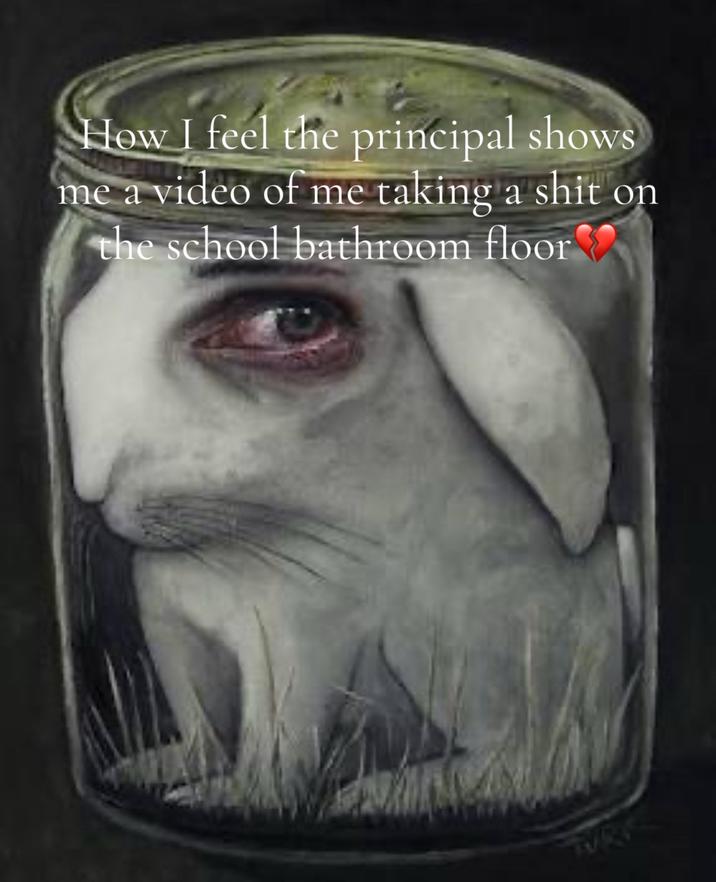 A "meme":https://knowyourmeme.com/memes/memes using the White Rabbit Pointing at a Clock artwork, sourced from a "TikTok":https://knowyourmeme.com/memes/sites/tiktok "photo slideshow":https://knowyourmeme.com/memes/sites/tiktok-photo-slideshows-photo-mode.