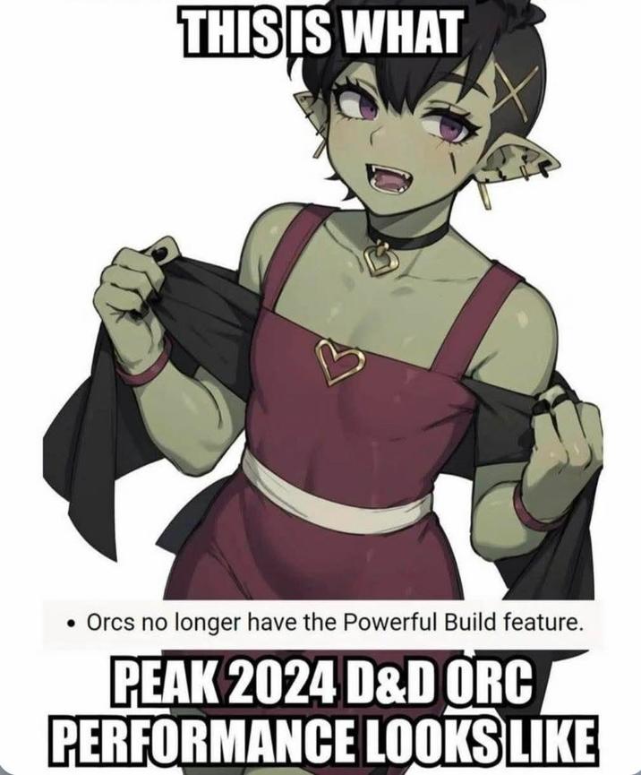 THIS IS WHAT Orcs no longer have the Powerful Build feature. PEAK 2024 D&D ORC PERFORMANCE LOOKS LIKE