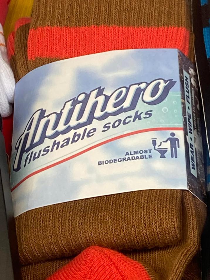 Inlikero flushable socks ALMOST BIODEGRADABLE حب WEAR WIPE FLUSH