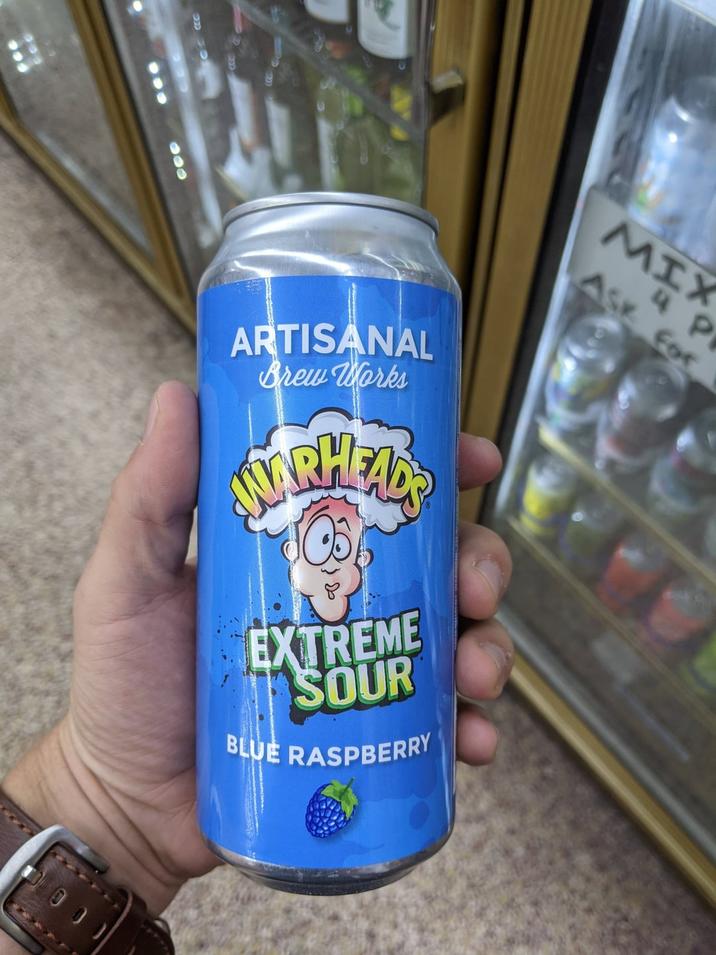 000 MIX 4 P ASK For ARTISANAL Brew Works WARHEAD EXTREME SOUR BLUE RASPBERRY