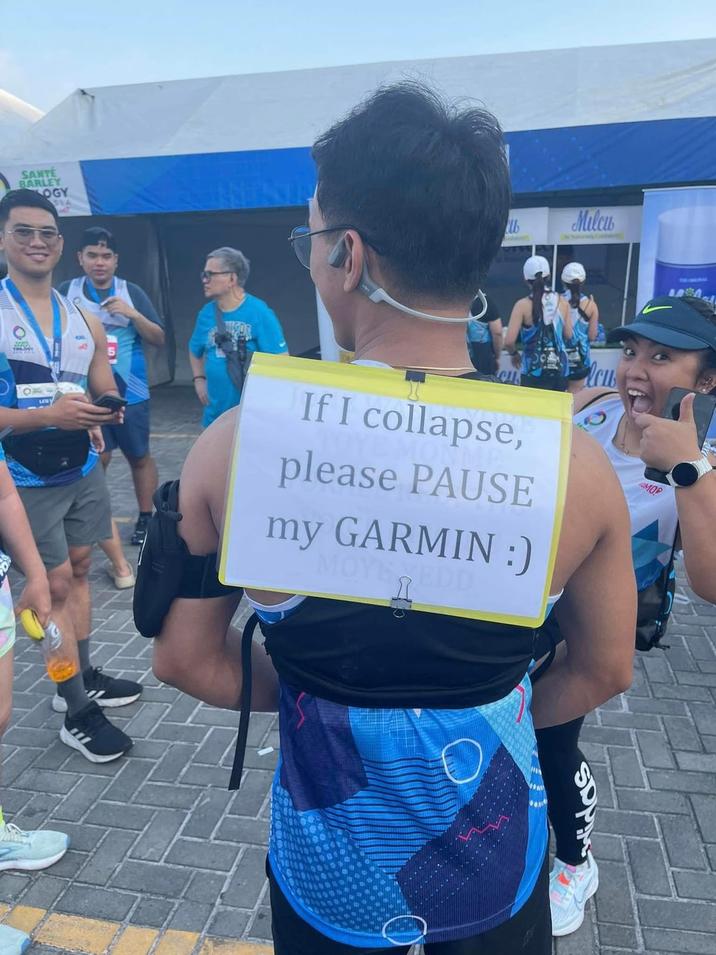 SANTE BARLEY OGY lb Milcu If I collapse, please PAUSE my GARMIN :) MOYE EDD cu Widas MOP