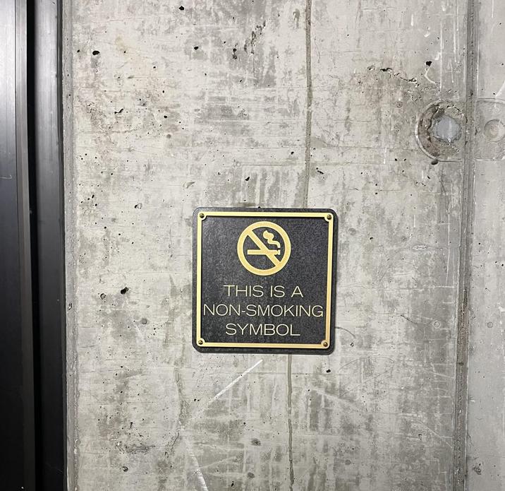☑Y THIS IS A NON-SMOKING SYMBOL