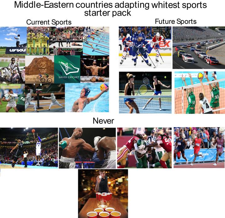 Middle-Eastern countries adapting whitest sports Current Sports starter pack Future Sports Invitational LAGOLS CLUB 54 LIVGOLF PORTLAND 18 BROOKLY SAUDI 99 20 ALULA TOUR 3:00.. 68.2.89 KINGS 7 GREAT ST SAUDI CRICKET MIKA MIL Never 0 C O 0 00 O 0 า CUER 91 Bau Ba EX maging Senoh MU 20 24 KERLEY YLES FOXWODDS DELEU TOYOTA finity 30 BEDNAREK