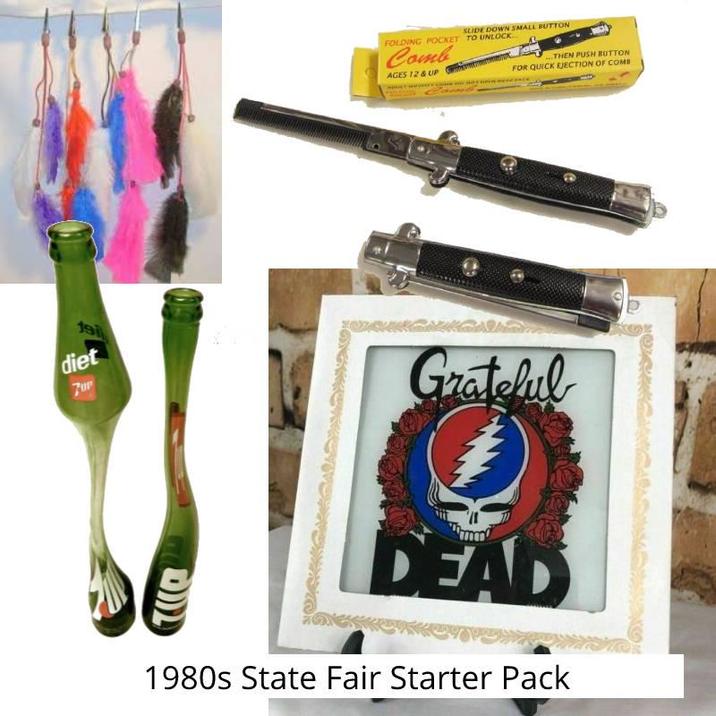SLIDE DOWN SMALL BUTTON FOLDING POCKET TO UNLOCK... Comb AGES 12 & UP THEN PUSH BUTTON FOR QUICK EJECTION OF COMB 19 Grateful diet 7up TOT DEAD 1980s State Fair Starter Pack