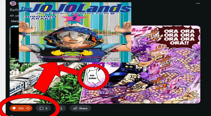 JOJOLands The Refr Ah ye HIROHIKO TOJOS Bizar Partie 9 Mang ARAKI 202 3 Share DO- GYAH! DELCOURT TONKAM ORA ORA DUDA ORA ORA ORA ORA ORA!!