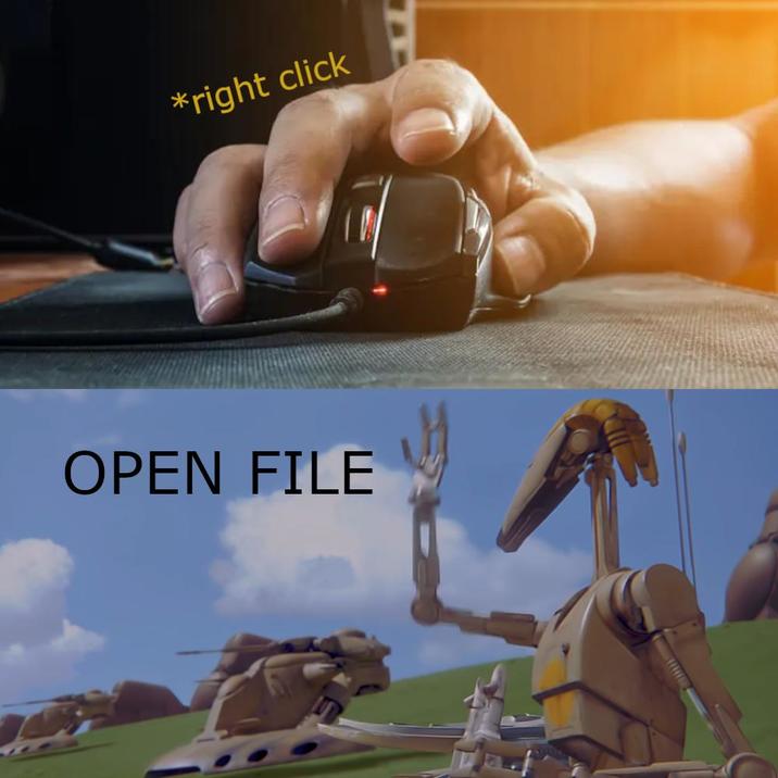 *right click OPEN FILE