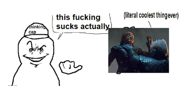 imo com thinking cap this f------ sucks actually (literal coolest thing ever)