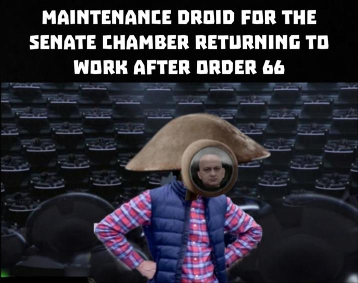 MAINTENANCE DROID FOR THE SENATE CHAMBER RETURNING TO WORK AFTER ORDER 66 越