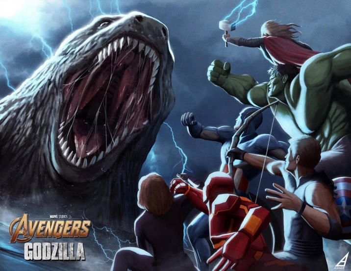 MARVEL STUDIOS AVENGERS GODZILLA A ASHER