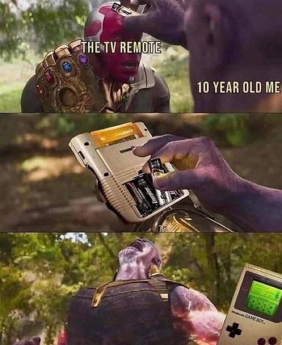 THE TV REMOTE 10 YEAR OLD ME Energiner GAME BOY