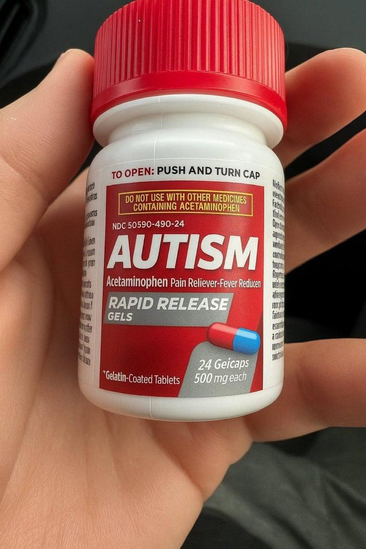 Nofter Went Farti Dyon t MERITS CITES ter TO OPEN: PUSH AND TURN CAP DO NOT USE WITH OTHER MEDICIMES CONTAINING ACETAMINOPHEN NDC 50590-490-24 AUTISM Acetaminophen Pain Reliever-Fever Reducen RAPID RELEASE GELS MASK faitu a ca 24 Geicaps *Gelatin-Coated Tablets 500 mg each