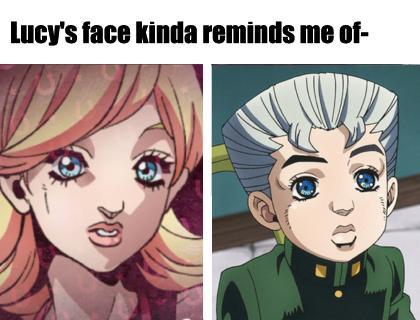 Lucy's face kinda reminds me of-