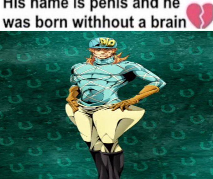 His name is penis and ne was born withhout a brain PO