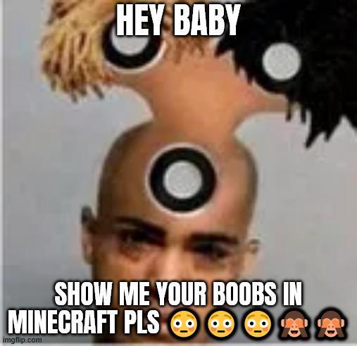 HEY BABY SHOW ME YOUR BOOBS IN MINECRAFT PLS ••• imgflip.com